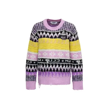 MSGM FW21 Loose Fit Sweater Women's Multicolor