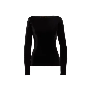 Polo Ralph Lauren One-shoulder Velvet Top