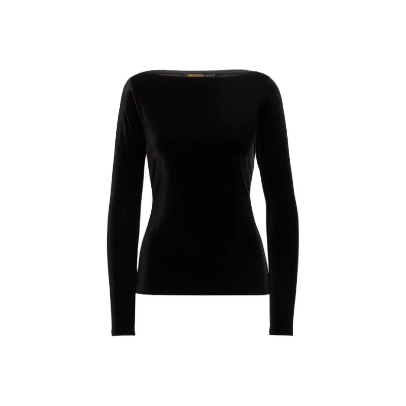 Polo Ralph Lauren One-shoulder Velvet Top-0