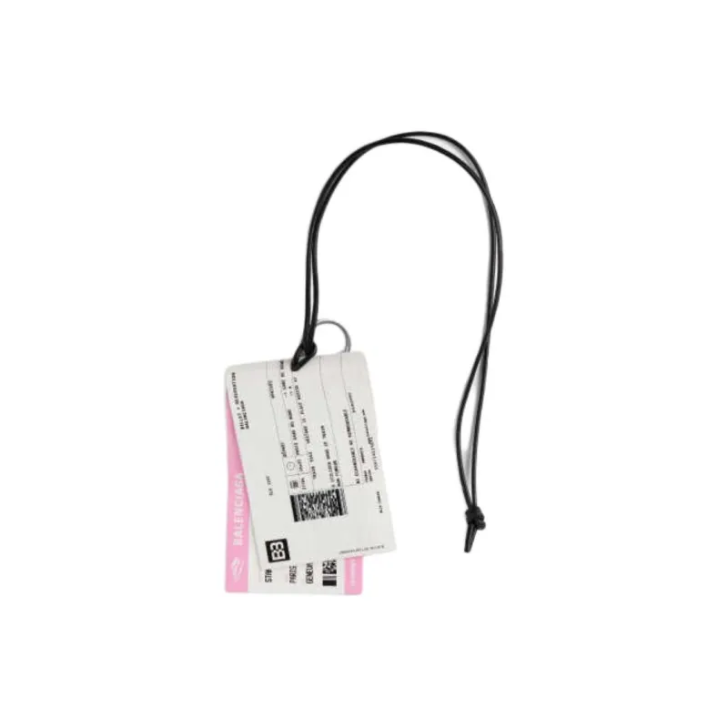 Balenciaga Polyurethane Bag Accessory Unisex White & Black & Pink-1