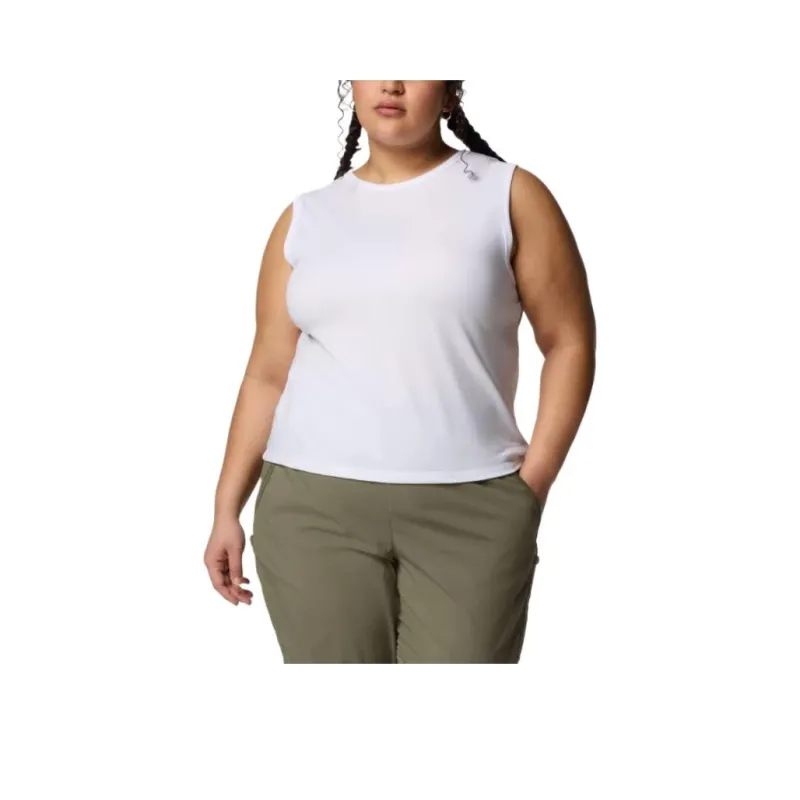 Columbia Sun Trek Tank Tops Women's White-0