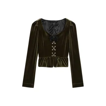 Bebe FW24 Crop Tops Women's Army Green