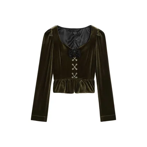 Bebe FW24 Crop Tops Women's Army Green