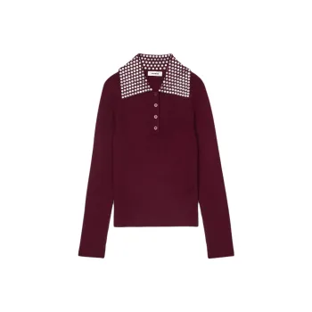 Sandro Embellished Knitted Top