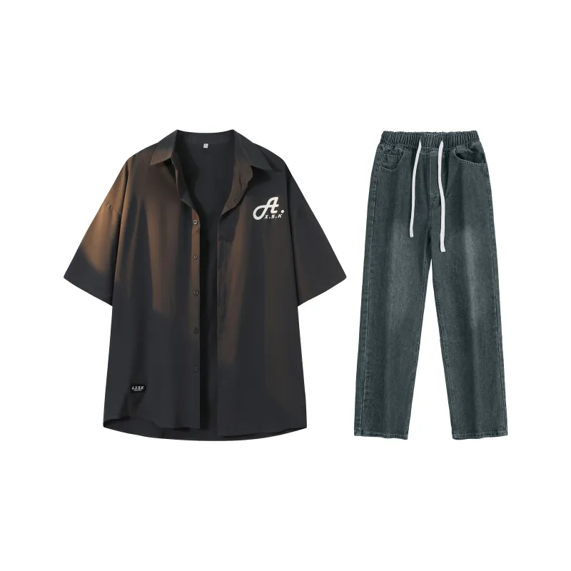 A.X.S.K Shirt Matching Set Unisex-56