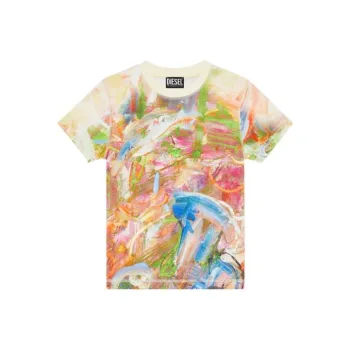 DIESEL Crop Tops Women's Pink White