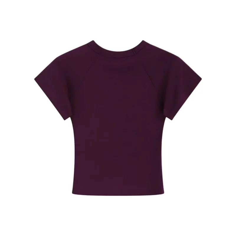 DOKZB Set in Sleeve T Shirt Women's Purple-1