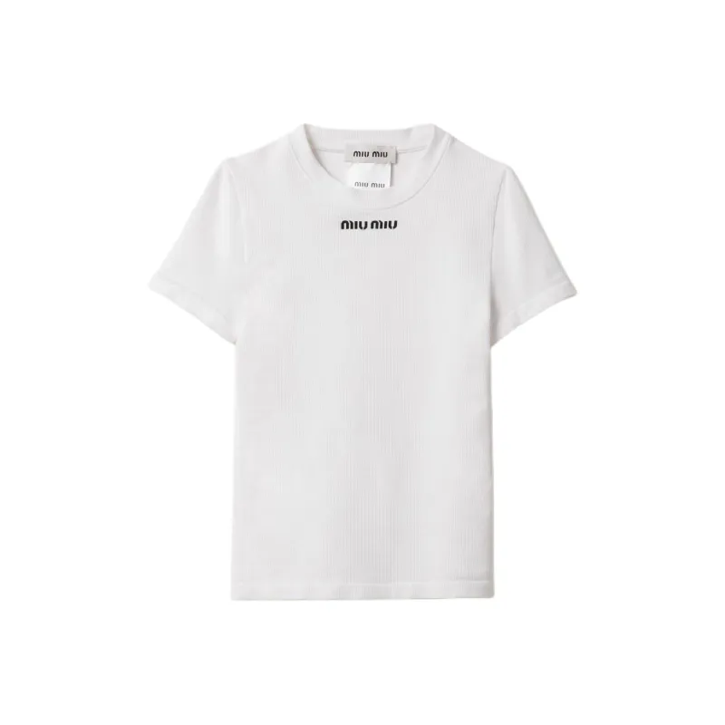 MIU MIU Regular T Shirt Women's White-0