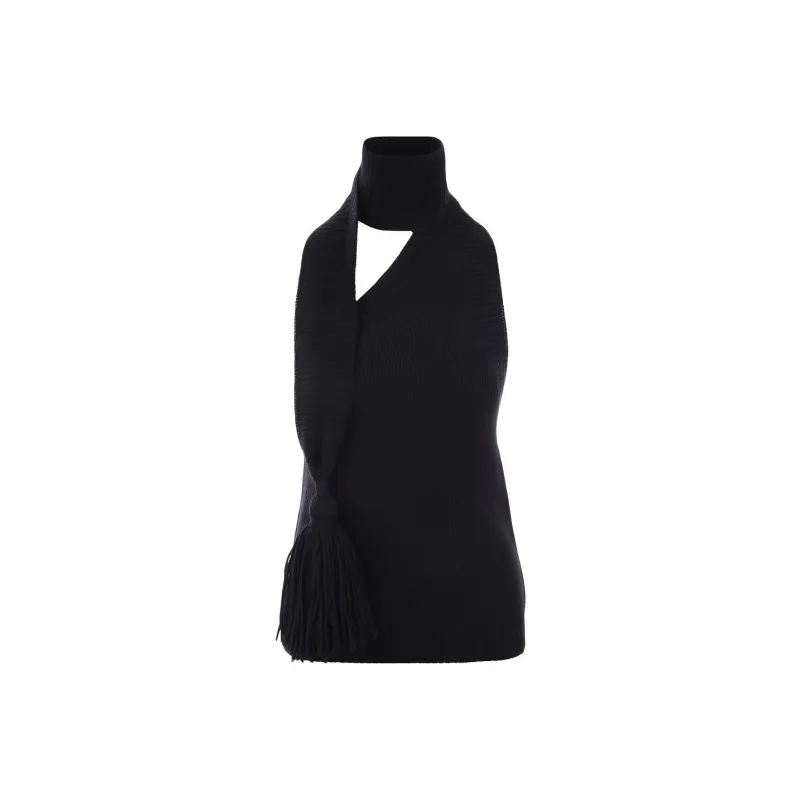 Bottega Veneta Wraparound Neck Tassel Embellished Top-0