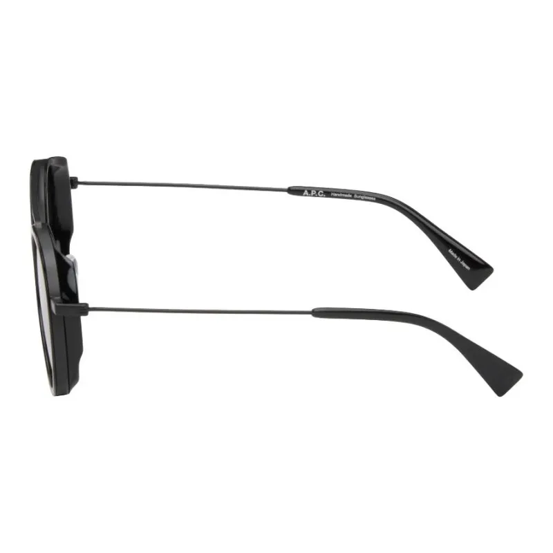 A.P.C Acetate Round Sunglasses Men's Black-2
