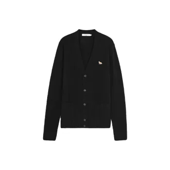 Maison Kitsune V Neck Knitted Cardigan