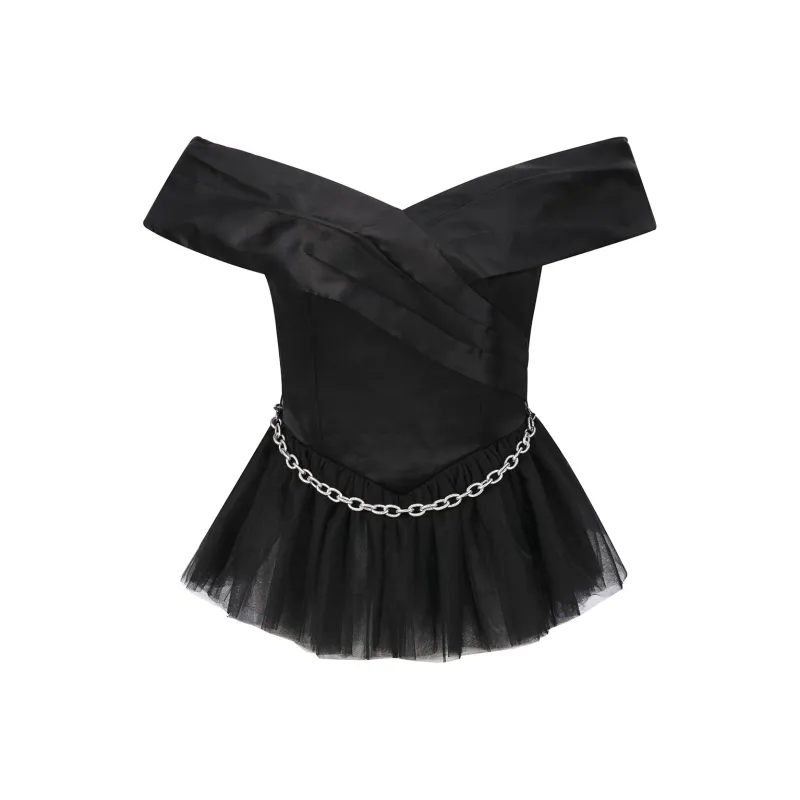 FORGET ME NOTAFMN Crop Tops Women's Black-0
