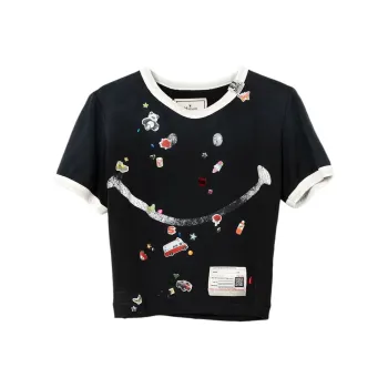 Maison Mihara Yasuhiro Smiley face Print T shirt