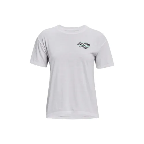 for Armour Drop Shoulder Sleeve T Shirt Women's White