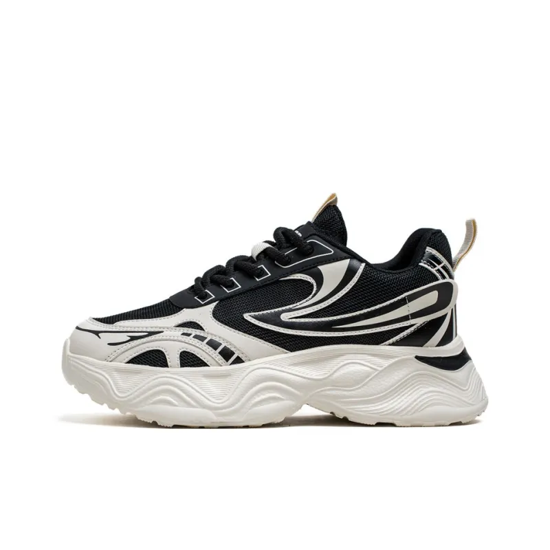 OFFER AITR Cushioning Slip Resistant Height Increasing Low Top Chunky Sneakers Men's-0