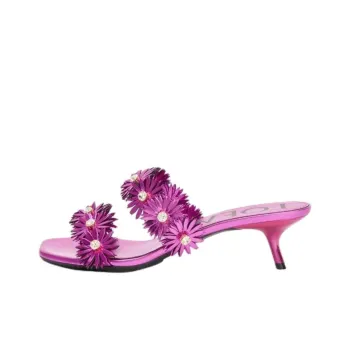 LOEWE Petal Rubber Sole Slip Resistant Slide Slippers 4.5cm Women's Pink