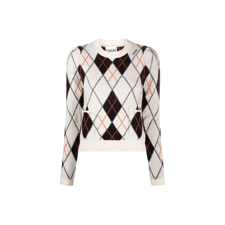 GANNI FW21 Fitted Sweater Women's White-0