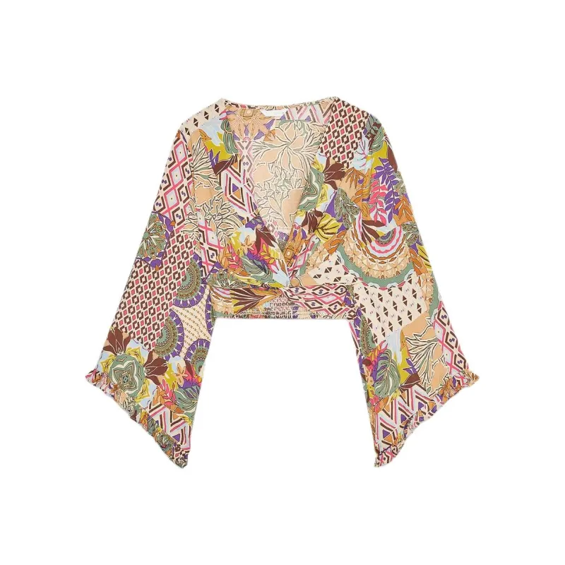 ZARA Crop Top Women's Multicolor-0