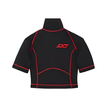 GUCCI Rubber Scubba Short Top Black/Red