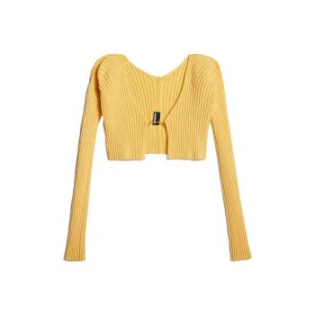 Jacquemus La Maille Pralu Micro Charm Logo Cardigan Pink