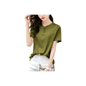 Mo Han Yi Mei Regular T Shirt Women's Green