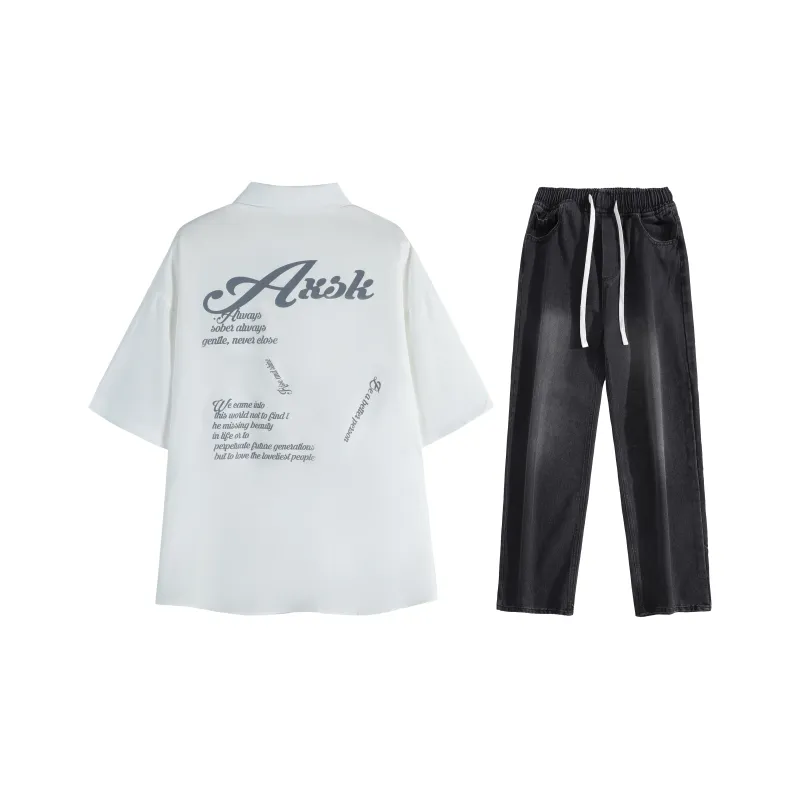 A.X.S.K Shirt Matching Set Unisex-8