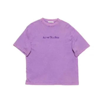 Acne Studios Logo Detailed Crewneck T Shirt