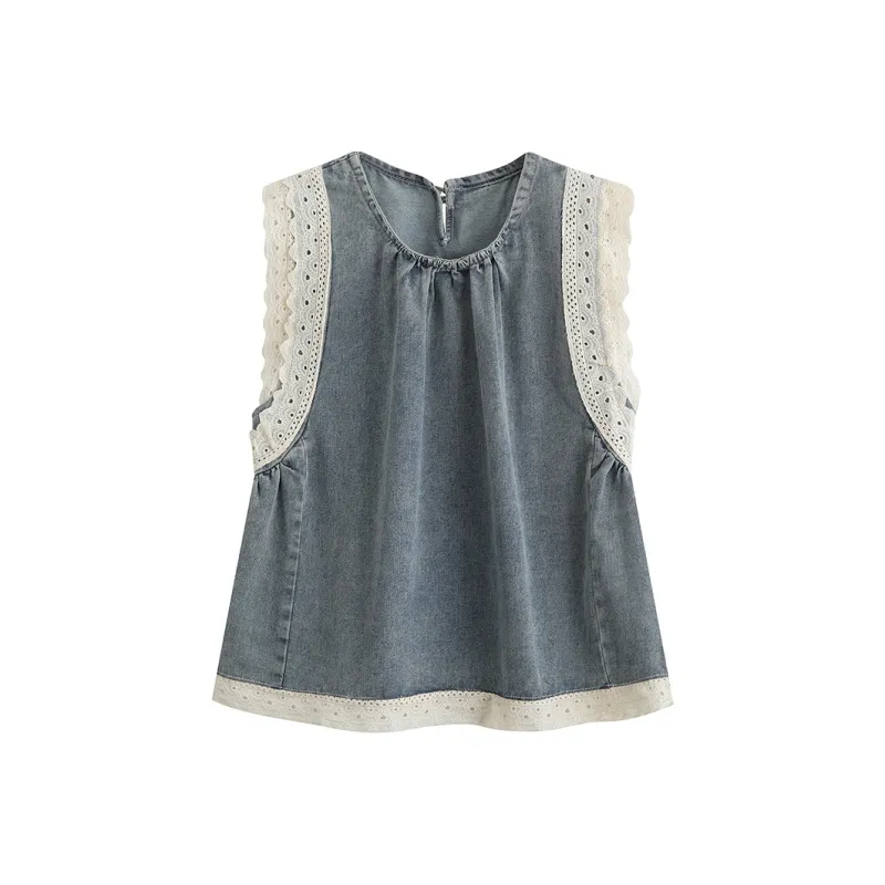 OURUOKE Tank Tops Women's Medium Blue-0