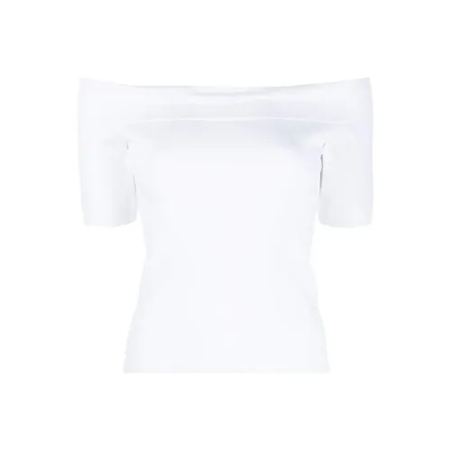 Alexander McQueen Off Shoulder Short Sleeved Top