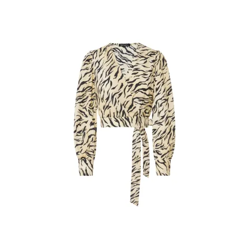 MO&CO Crop Tops Women's Two Tone Tiger Print