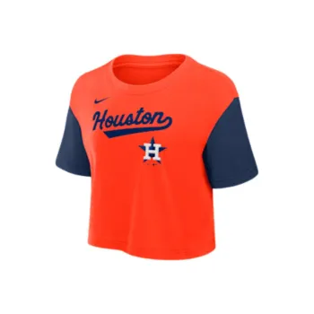 Nike Houston Astros Script Women's Nike Dri FIT Mlb Cropped T Shirt
