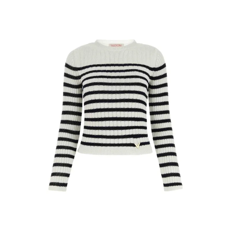 Valentino Striped Long Sleeved Jumper-0