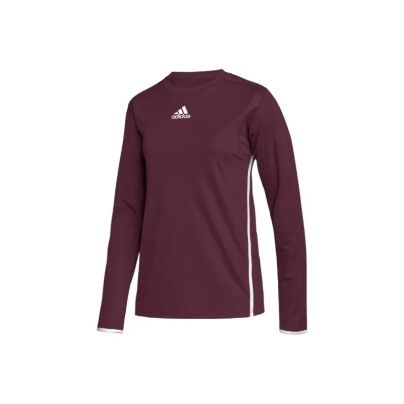 Adidas Women's Team Issue Long Sleeve Jersey Team Maroon/White-0