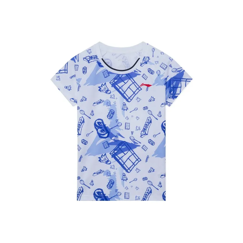 LINING Badminton Series T Shirts Women's Blue-0