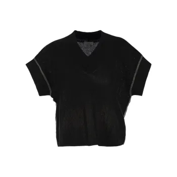 Brunello Cucinelli English Rib Knit T Shirt