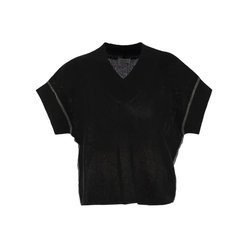 Brunello Cucinelli English Rib Knit T Shirt-0