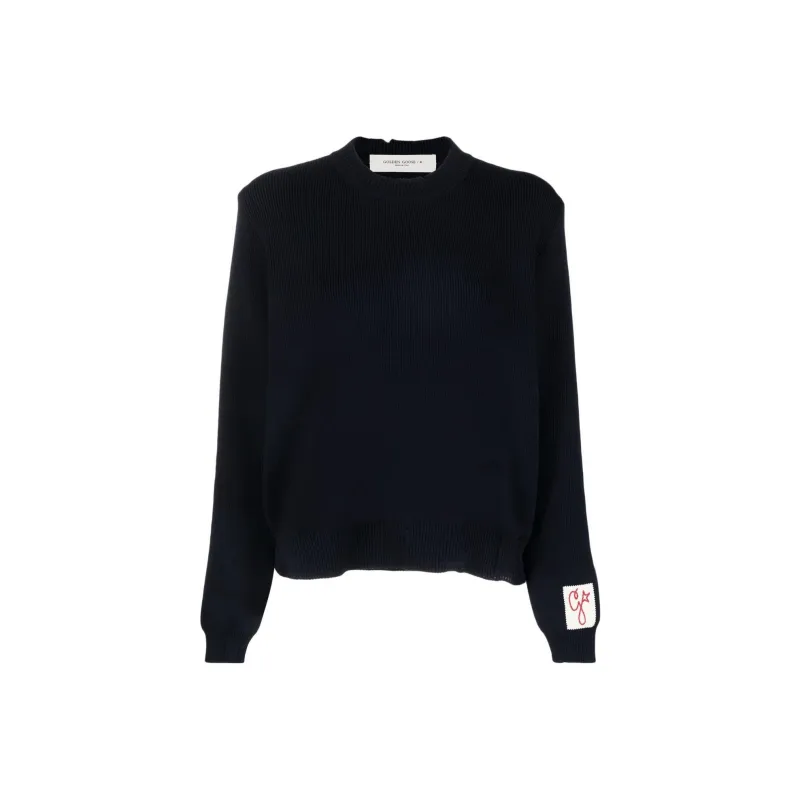 Golden Goose Distressed Logo Patch Jumper-0