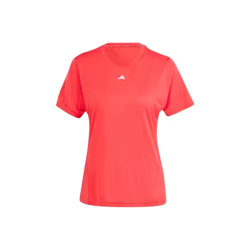Adidas Clothing T Shirts Women's Red