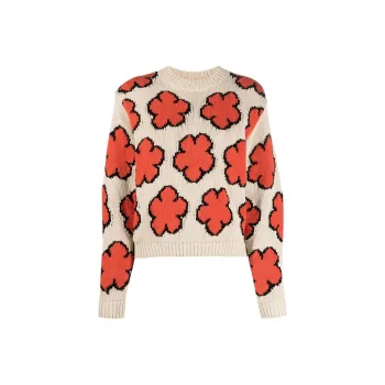 KENZO Boke Flower Intarsia Knit Jumper 'Red'