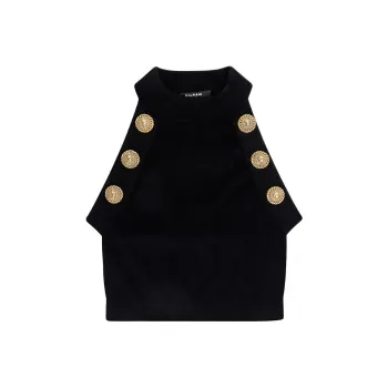 BALMAIN Halterneck Cropped Top