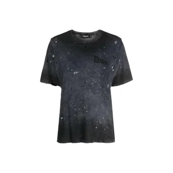 DSQUARED 2 Super Negative Distressed Crewneck T Shirt