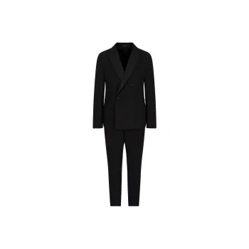 GIORGIO ARMANI Upton Line Double breasted Wool crêpe Tuxedo