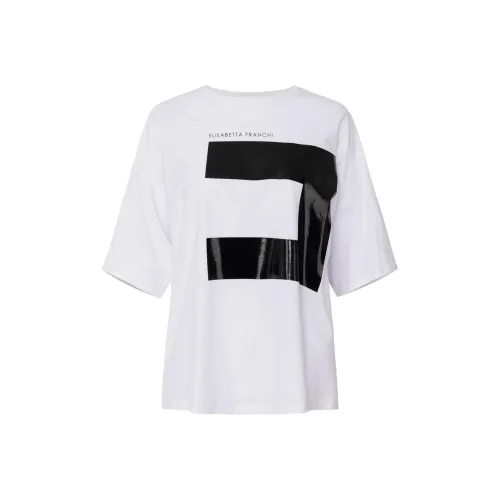 Elisabetta Franchi Logo print Jersey T shirt
