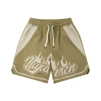 LUJIAMEN Sports Shorts Unisex Khaki