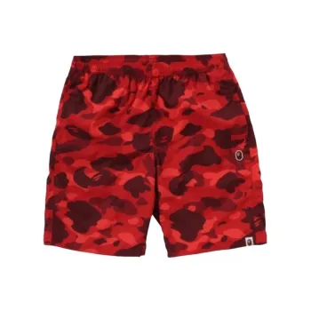 A BATHING APE Color Camo Ape Head One Point Beach Shorts