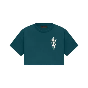 AMIRI Stack Cropped Tee T Shirt Women's Green