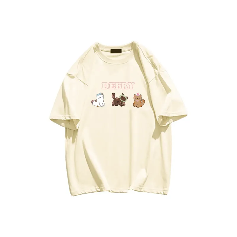 Cotton Shopping Drop Shoulder Sleeve T Shirt Unisex-6