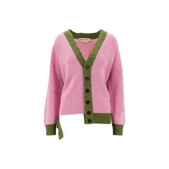 MARNI Distressed finish V neck Cardigan