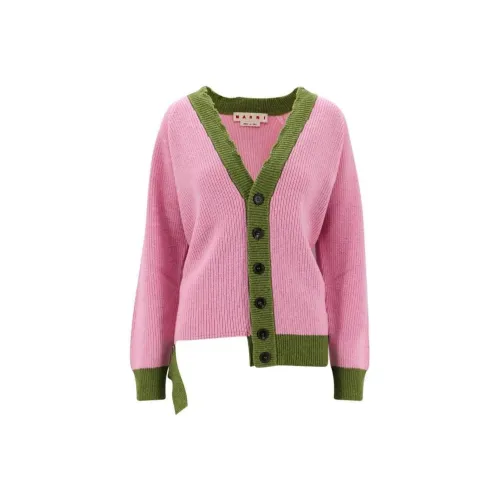MARNI Distressed finish V neck Cardigan