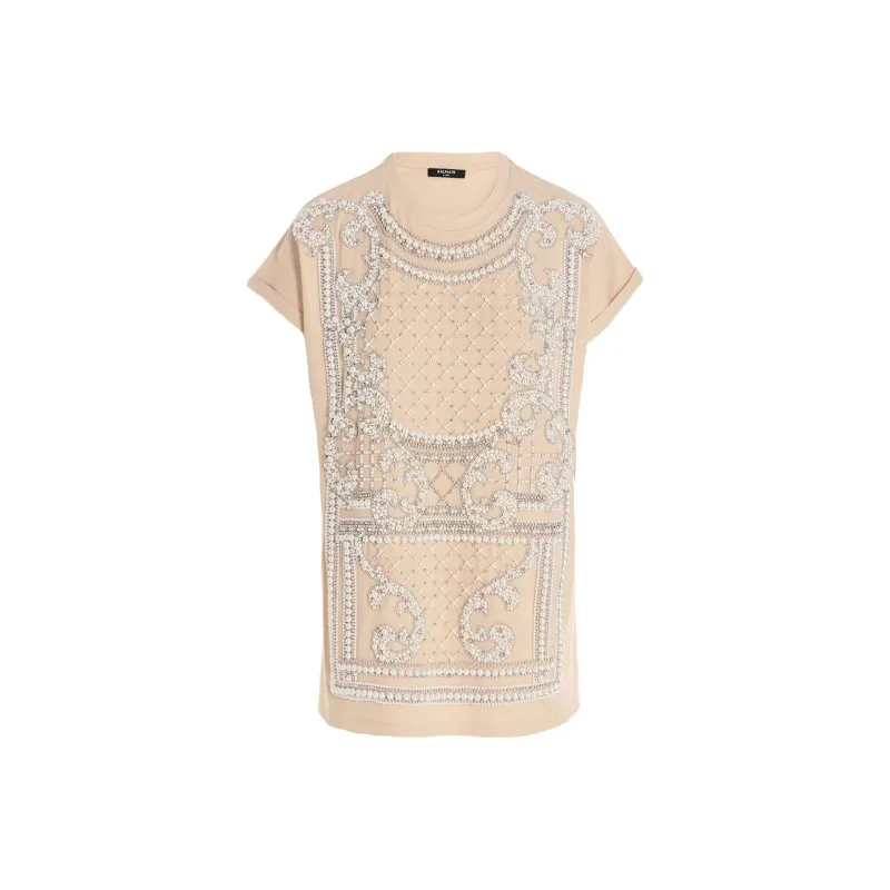 BALMAIN SS22 T Shirt Women's Pink-0